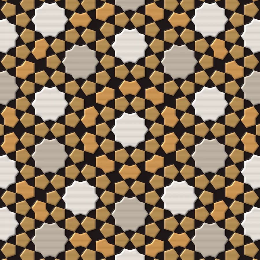 The same pattern as a raised, multi-colour 3D-printed tile.